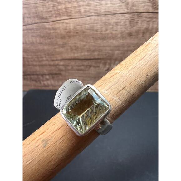 NEW Prasiolite Sterling silver ring 6.87 grams - Picture 13 of 16